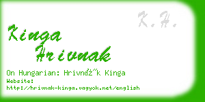 kinga hrivnak business card